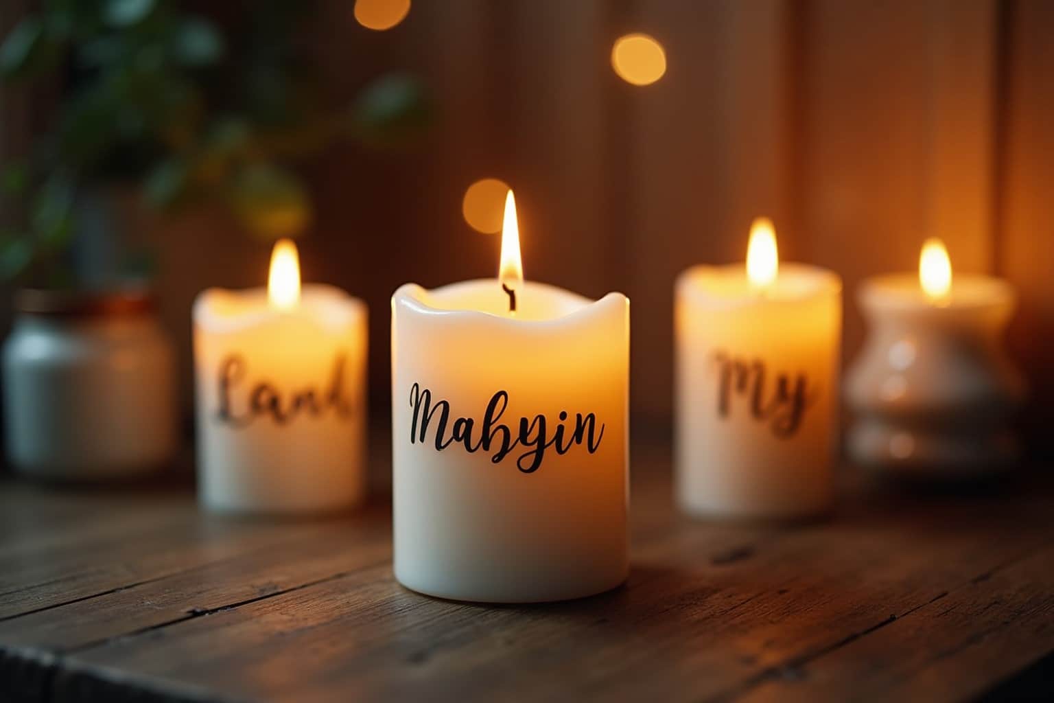 Personalisierte Kerzen mit Namen